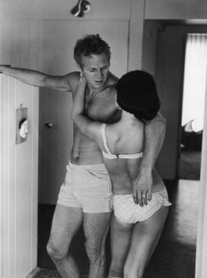Steve McQueen and wife Neile Adams at their Hollywood home in 1963